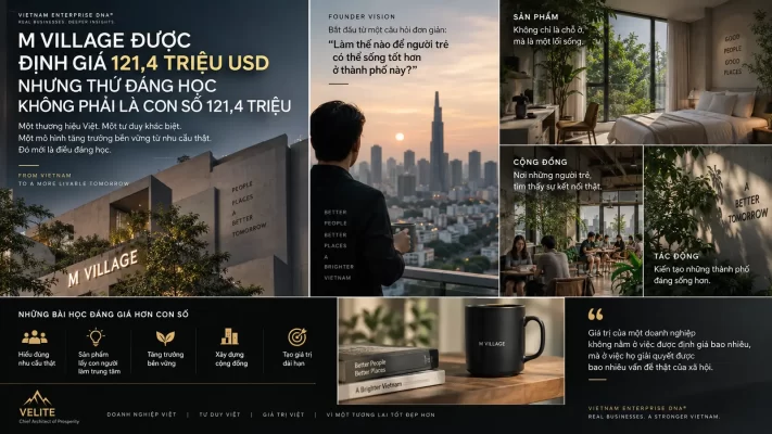 M Village được định giá 121,4 triệu USD – kiến trúc mở rộng doanh nghiệp