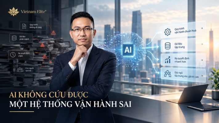 AI không cứu được một hệ thống vận hành sai khi quy trình, dữ liệu và quyền quyết định chưa rõ