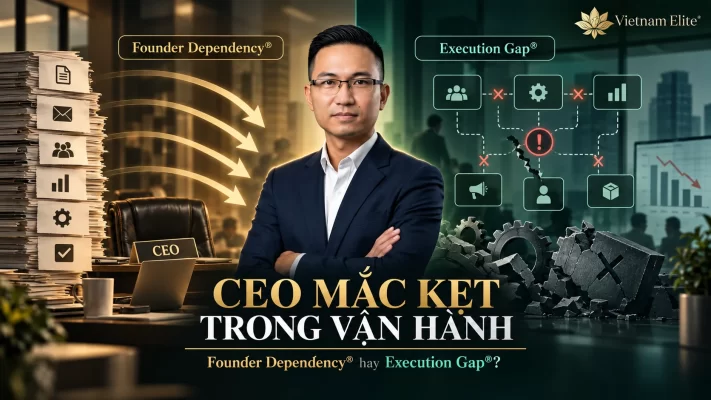 CEO mắc kẹt trong vận hành do Founder Dependency® hay Execution Gap®