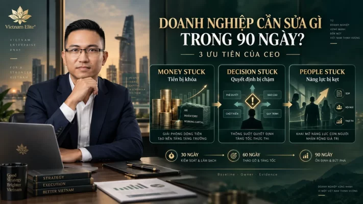 Doanh nghiệp cần sửa gì trong 90 ngày: Money Stuck, Decision Stuck và People Stuck