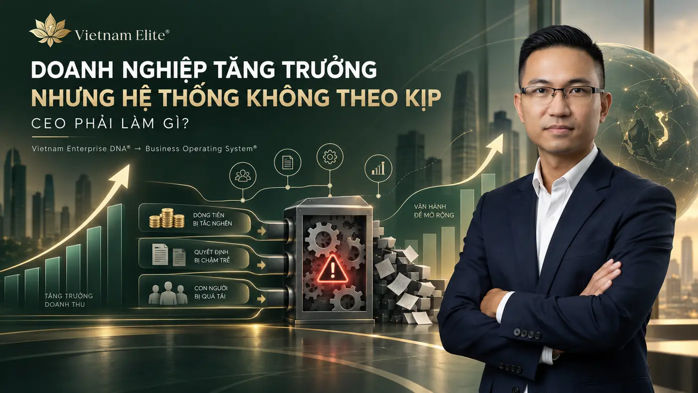 CEO mắc kẹt trong vận hành vì doanh nghiệp phụ thuộc Founder và thiếu hệ thống vận hành