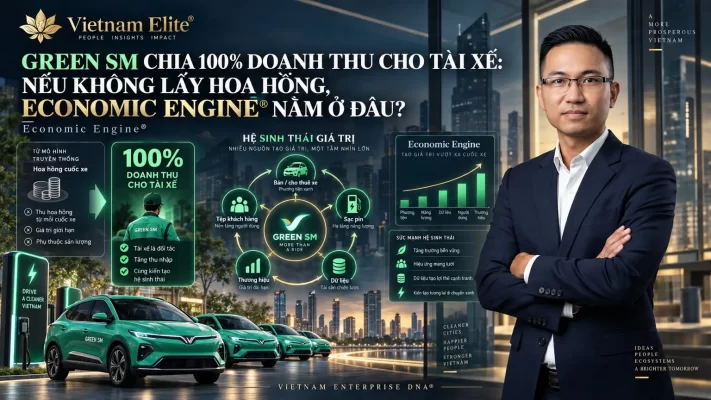 Green SM chia 100% doanh thu cho tài xế và bản đồ Economic Engine® của hệ sinh thái xe điện